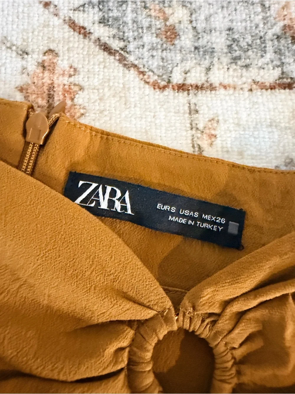 Zara brown mini skirt with hip cut out